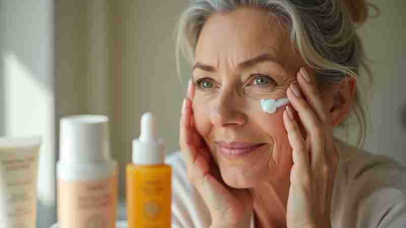 Never Too Late: Starting an Effective Anti-Aging Skincare Routine, Concept art for illustrative purpose, tags: nie zu anti-aging-hautpflegeroutine - Monok